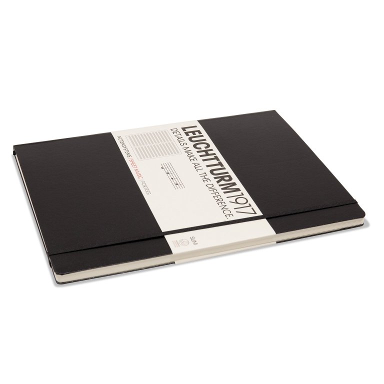 Leuchtturm Notizbuch mit Notenlinien, Hardcover