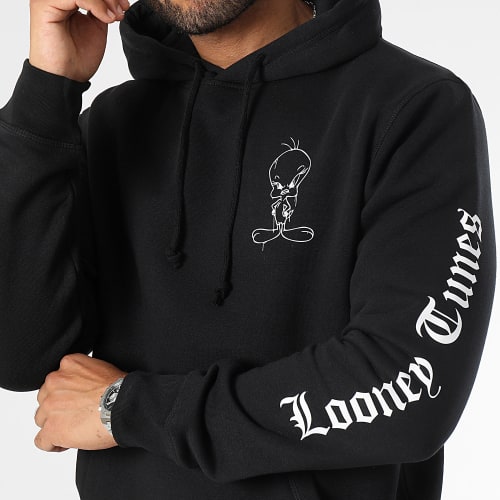 Sweat Capuche Sleeves Angry Tweety Noir
