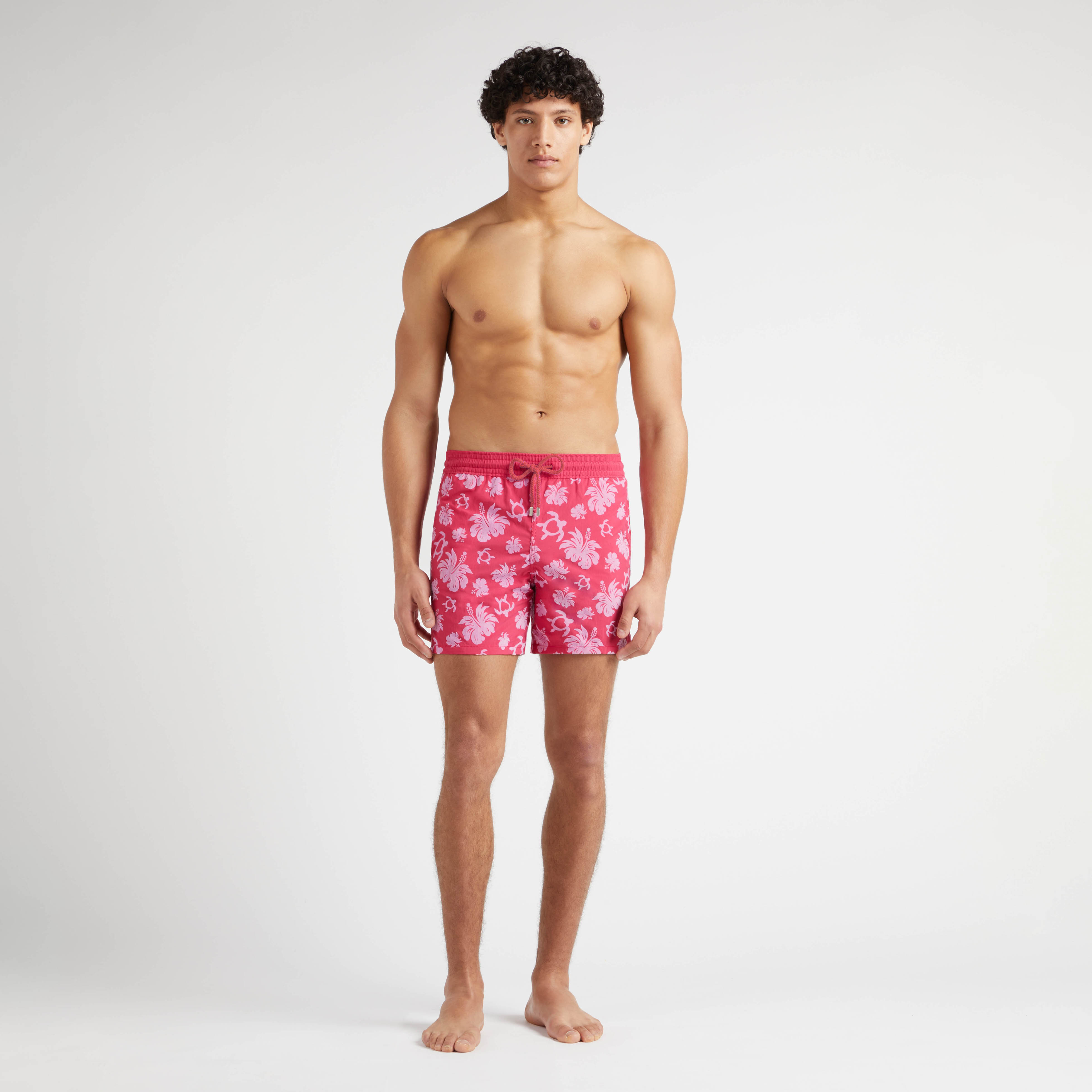 Maillot de Bain Homme Imprimé Turtle Heart Tahiti floqué