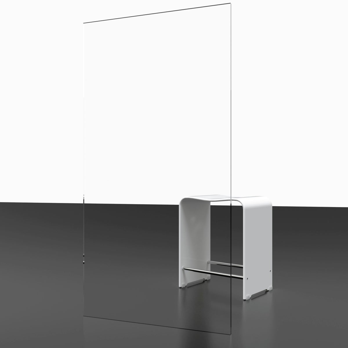 Badscherm, 3-delig, 130 x 142 cm