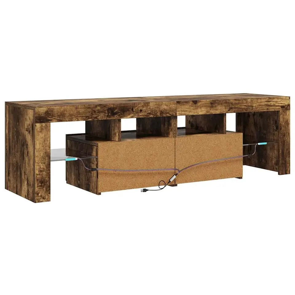 vidaXL - Tv-kast - Bruin - Bewerkt hout