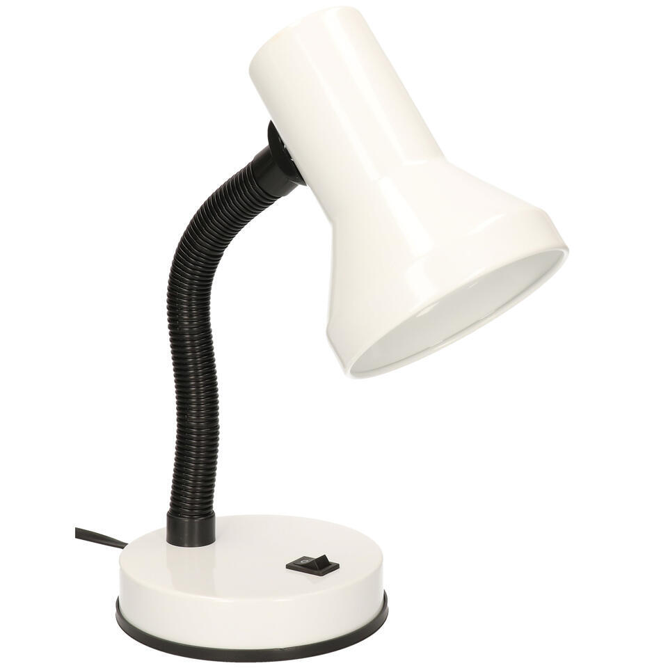 Gerimport Bureaulamp - wit - 13 x 30 cm - buigbaar