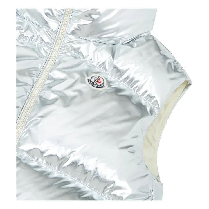 Moncler Doudoune Sans Manches Logo Blavet | Argenté