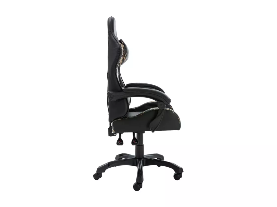 Fauteuil de jeux vidéo Noir et camouflage Similicuir