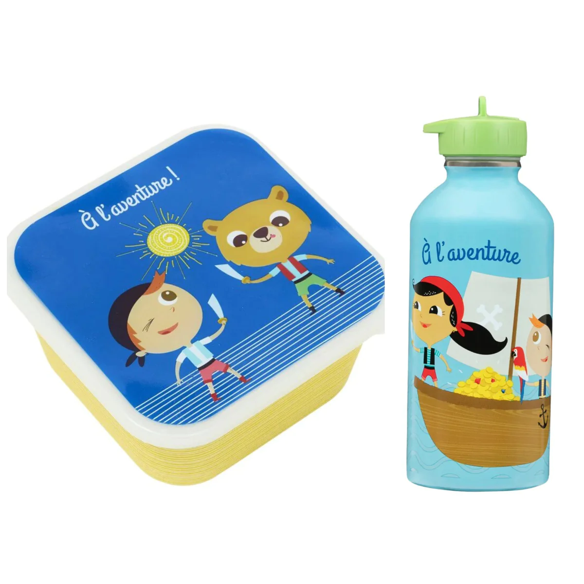 Boîte à goûter + Gourde Enfant - Pirates Toga