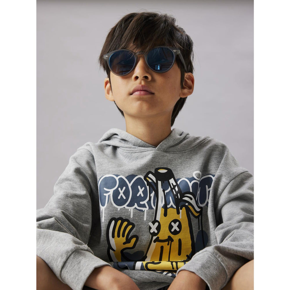 Køb Name It Grey Melange Nkmfox Fortnite Nreg Sweat Wh Bru Bfu