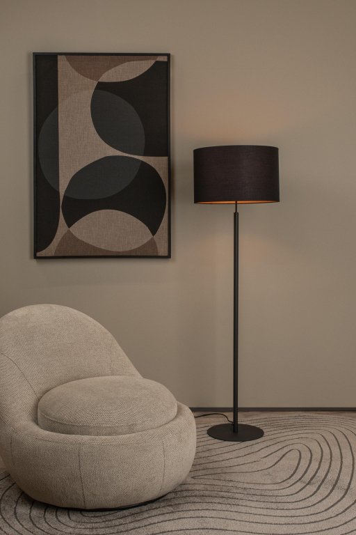 Lucide Maya vloerlamp Ø45 beige