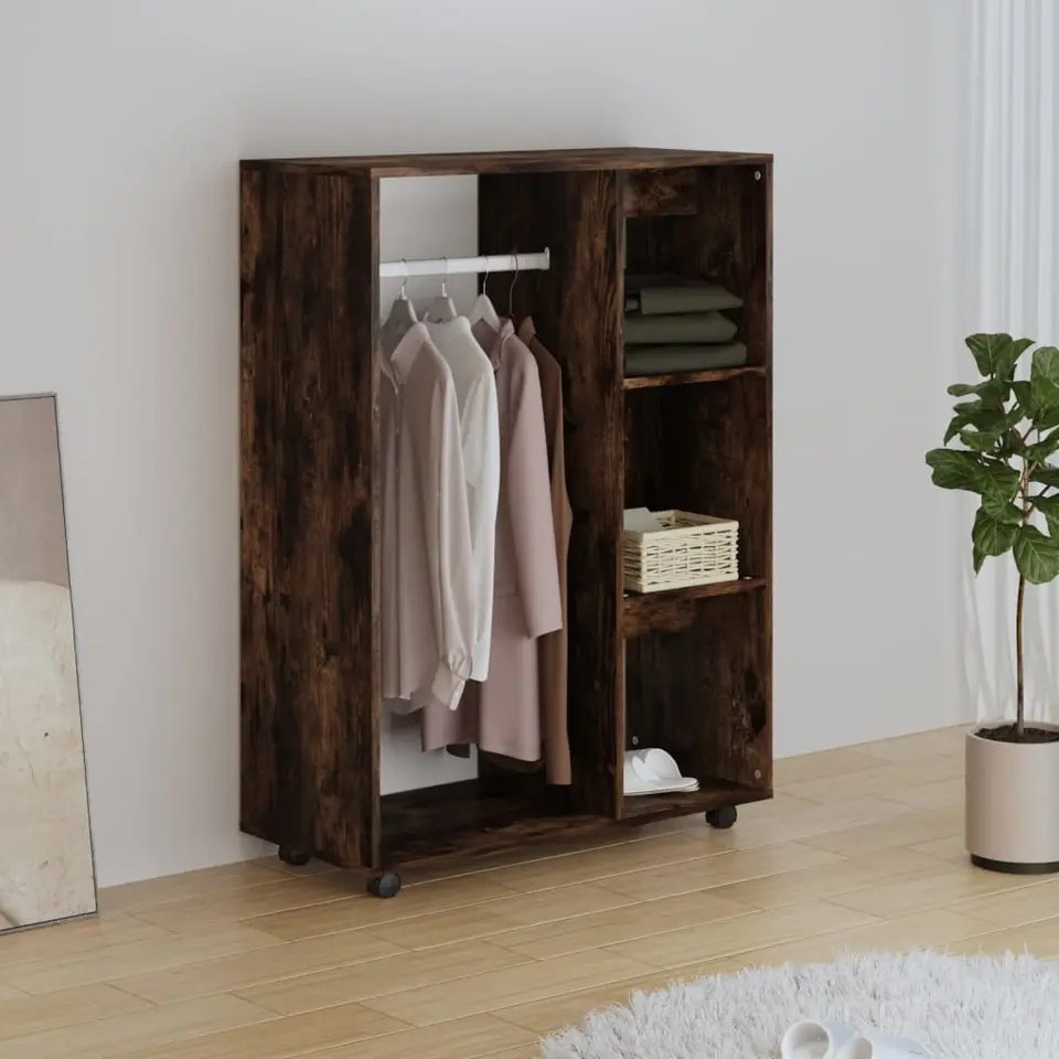 vidaXL - Kledingkast - Bruin - Bewerkt hout