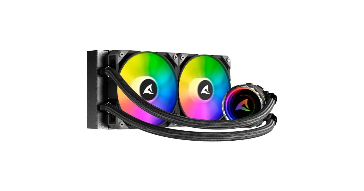SharkoonS80 RGB waterkoeling  (Zwart, 4-pins PWM fan-connector)