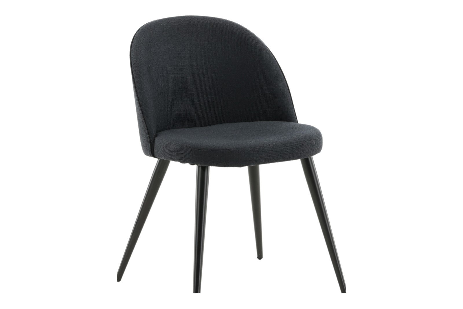 Velvet spisestol. Sett av 2 Sett av 2. Sort tekstil med sortlakkerte ben.
