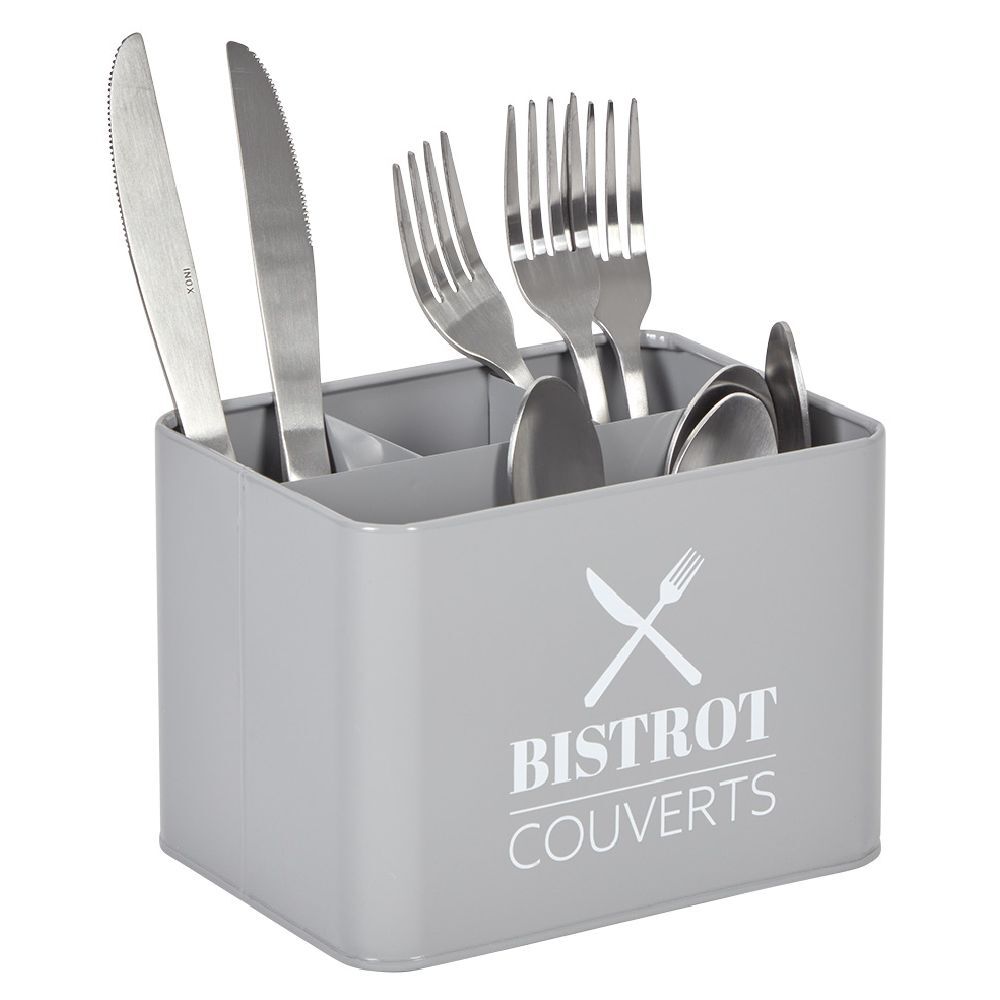 Range couvert BISTROT en métal gris