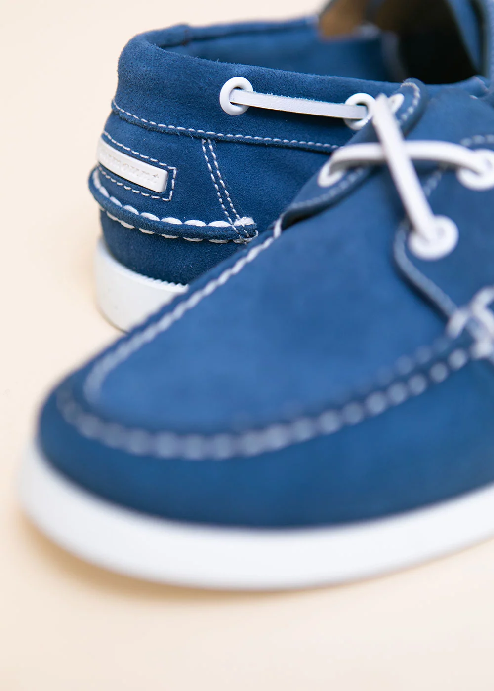 MOCASSIN BOAT SHOE VELOURS BLEU
