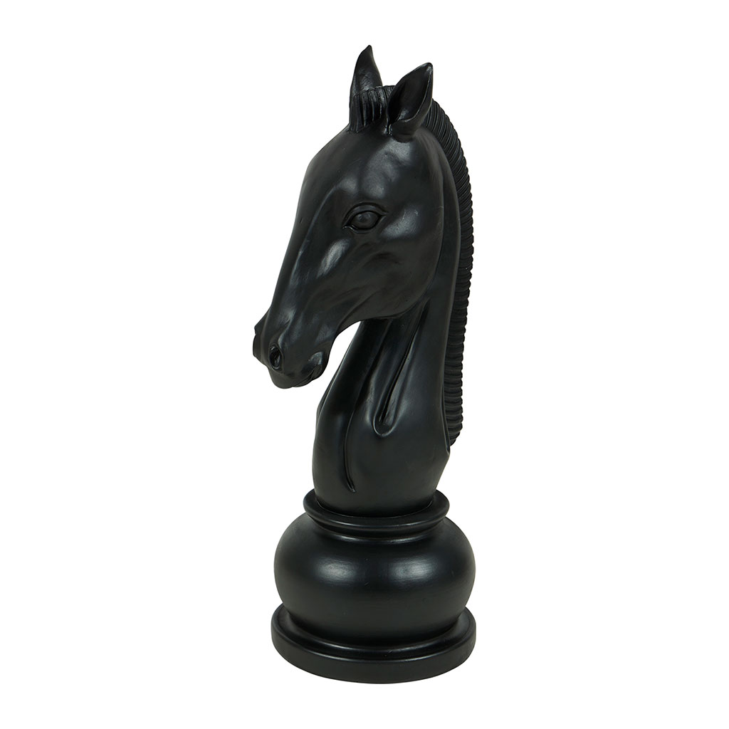 Pièce échec résine cavalier H 40cm