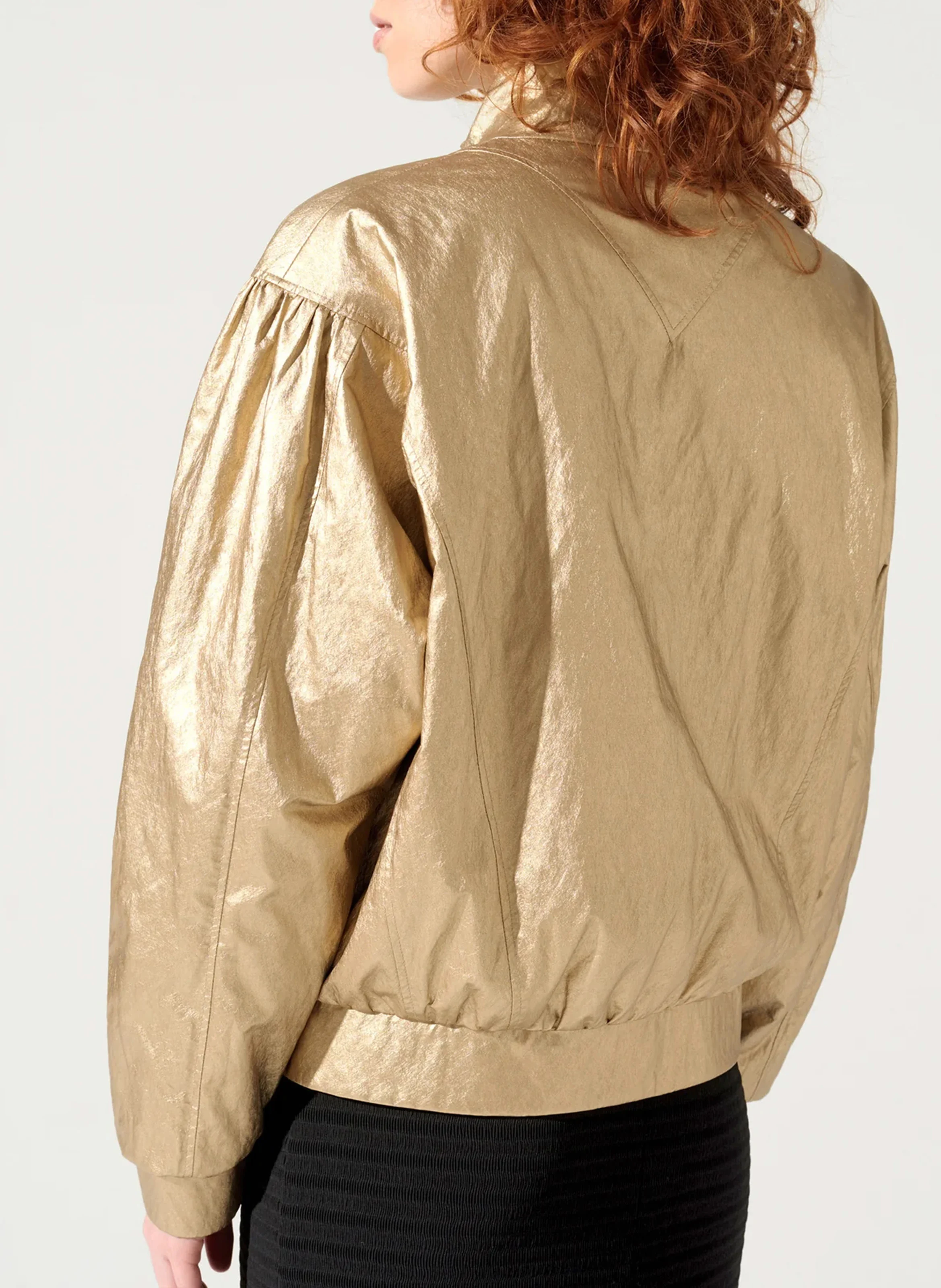 Blouson col montant| Marron