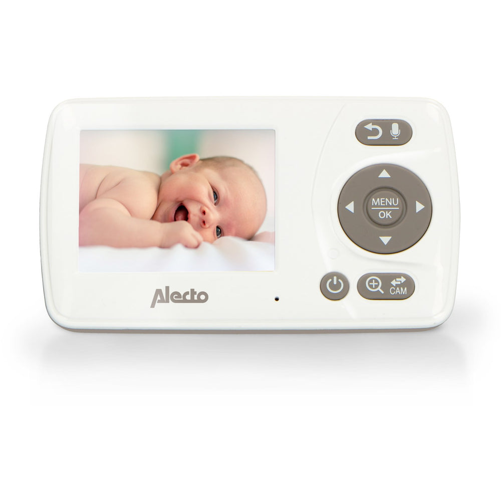 Køb Alecto White/Taupe Video Babyalarm 2,4 Tommer Farve Display