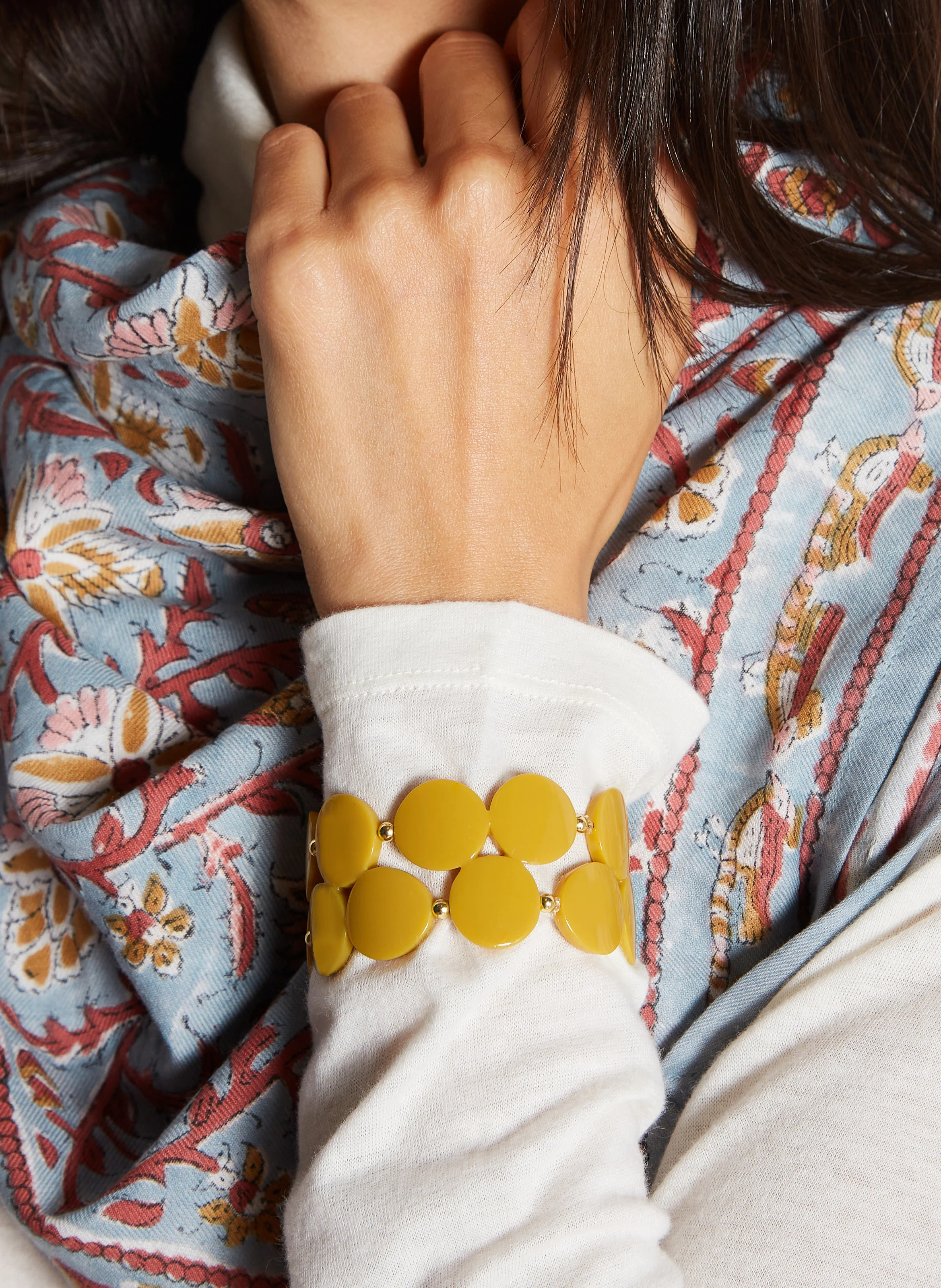 JAZZ - Bracelet manchette| Jaune