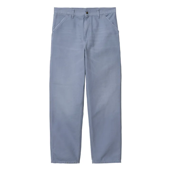 Carhartt WIP Pantalon Single Knee Coton Bio | Bleu gris