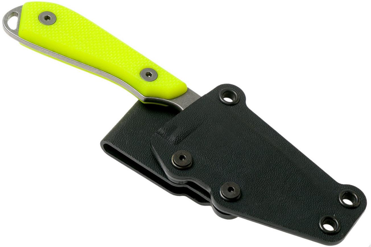 White River Knives M1 Backpacker Pro Yellow G10 vaststaand mes, Kydex schede