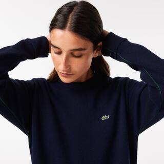 Pull femme Lacoste col rond en laine Pullovers - Bleu - Lacoste - Femme