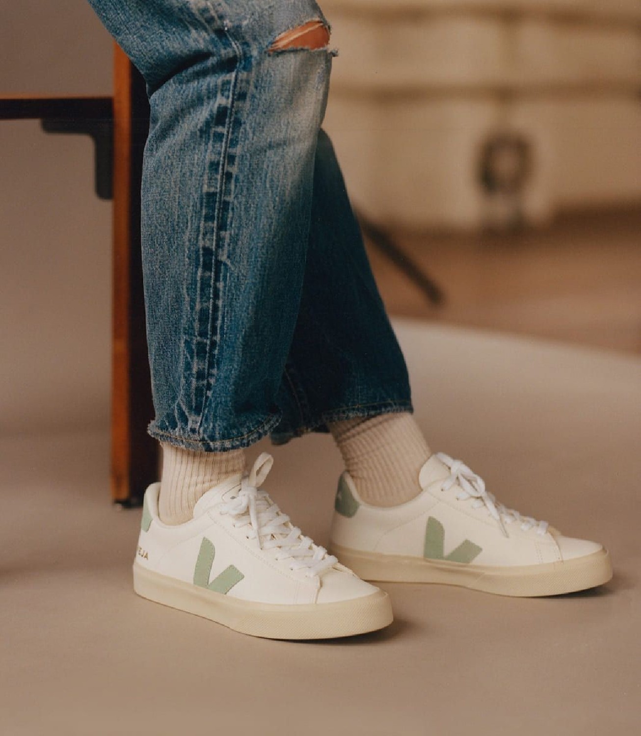 Veja Sneaker Campo Chromefree Extra White Matcha
