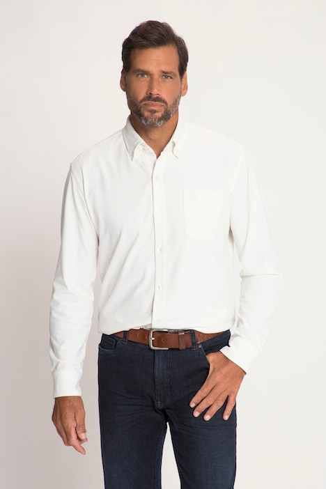 Hemd, FLEXNAMIC®, Langarm, Piqué,  Buttondown Kragen, Modern Fit