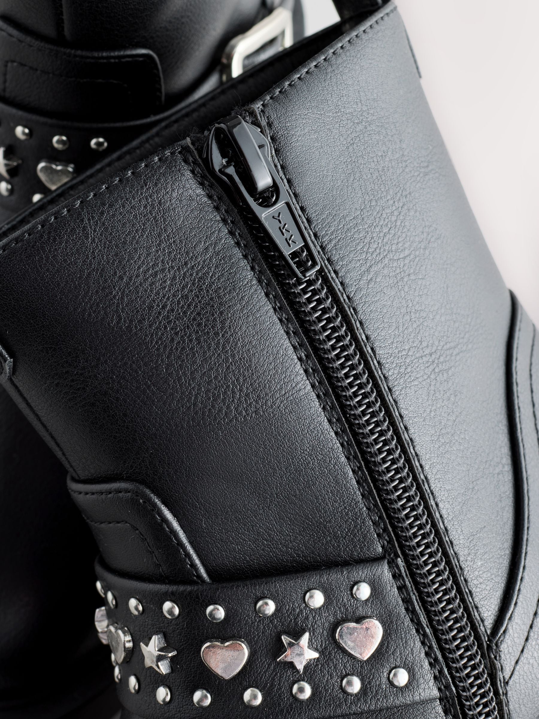 Zwart - Studded Biker Boots