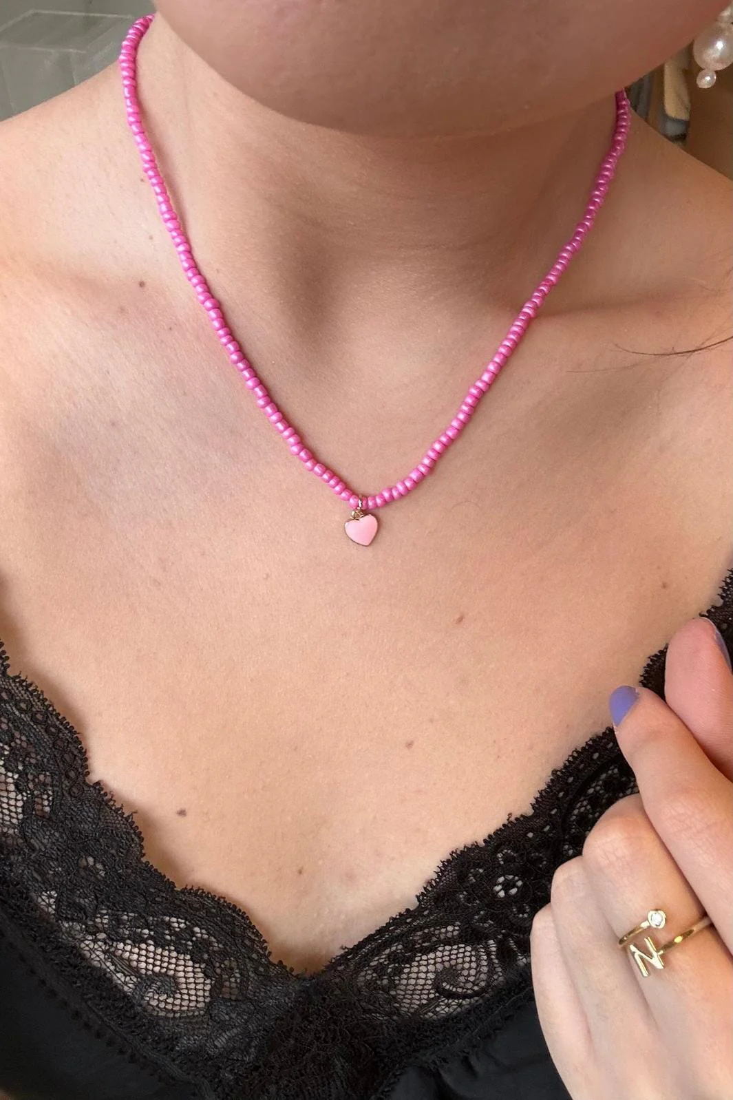Mellow Moon Sommerhalskæde e pink