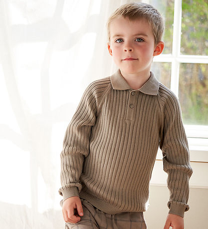 Müsli Bluse - Strick Rib - Cashew