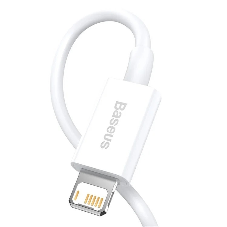 (2m) 2.4A Superior Series USB A auf Lightning Ladekabel Datenkabel Fast Charge - Weiss