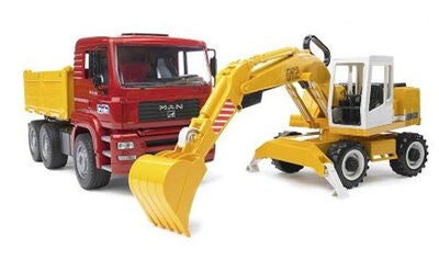 Bruder MAN TGA Construction Truck Og Liebherr Gravemaskin