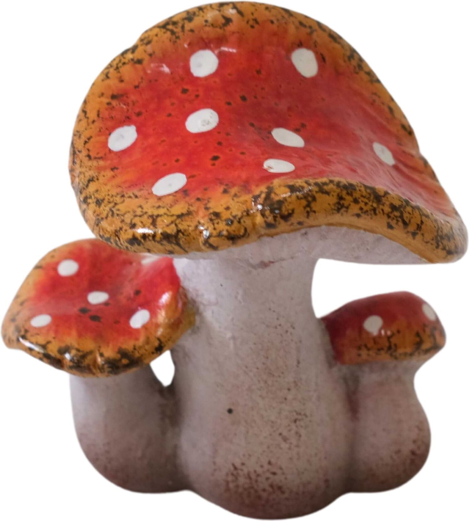 Intratuin tuinbeeld Amber paddenstoel rood / wit 8,2 x 11,2 x 11,6 cm