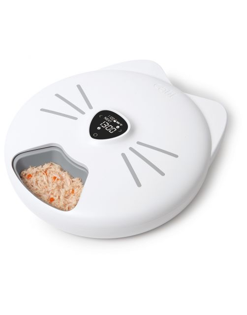 Catit Pixie Smart Feeder - 6 Maaltijden - Voederautomaat - 34x37 cm Wit