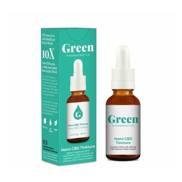 Green Pharmaceutics Tintura de Nano CBD da 300mg 30ml