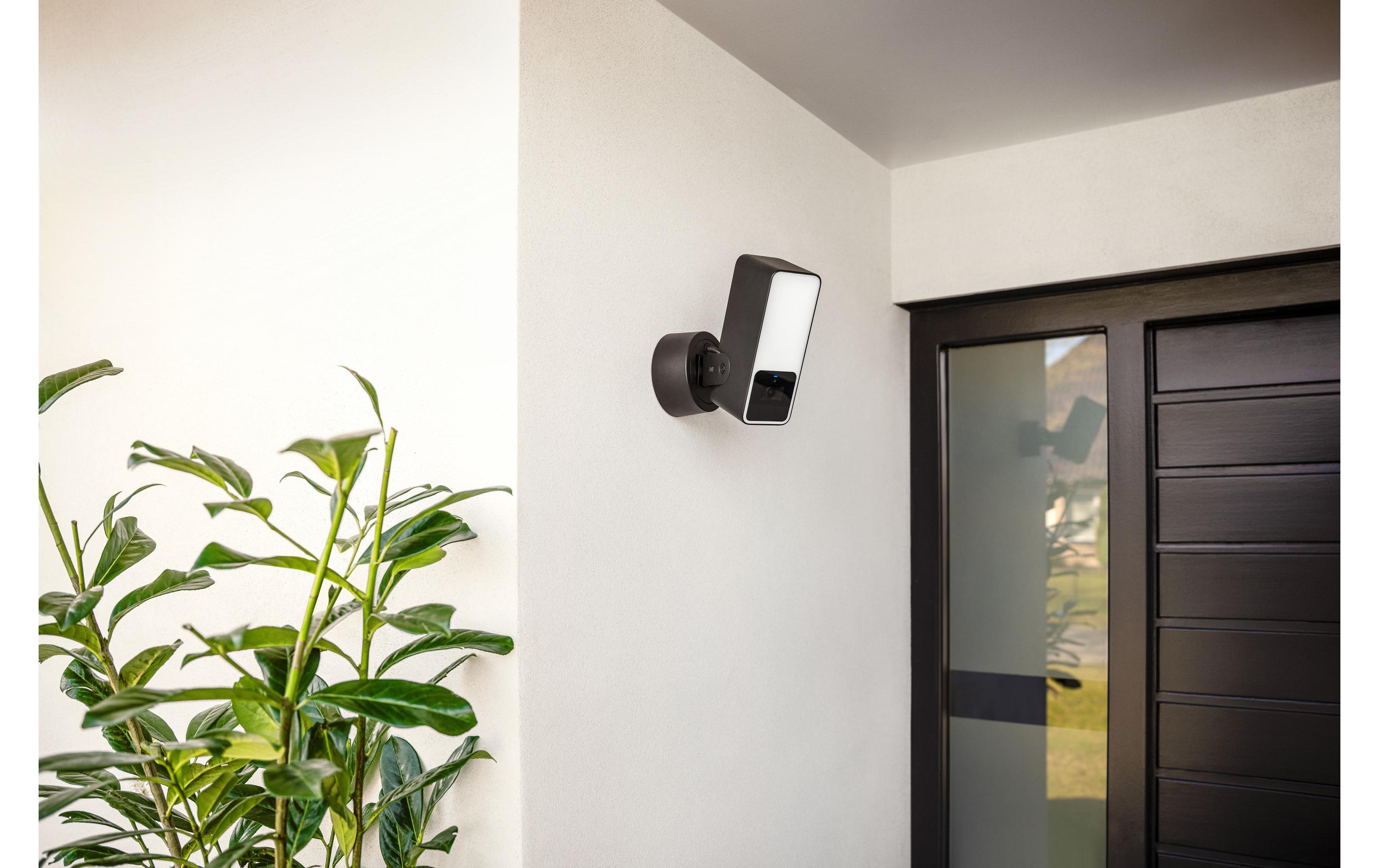 Eve Outdoor Cam Schwarz<br>Smarte Aussenkamera mit Flutlicht