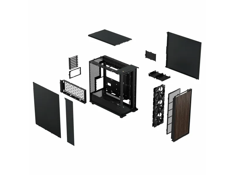 Fractal Design North XL - Tower - udvidet ATX - ingen strømforsyning (ATX) - charcoal black - USB/Audio/Mic