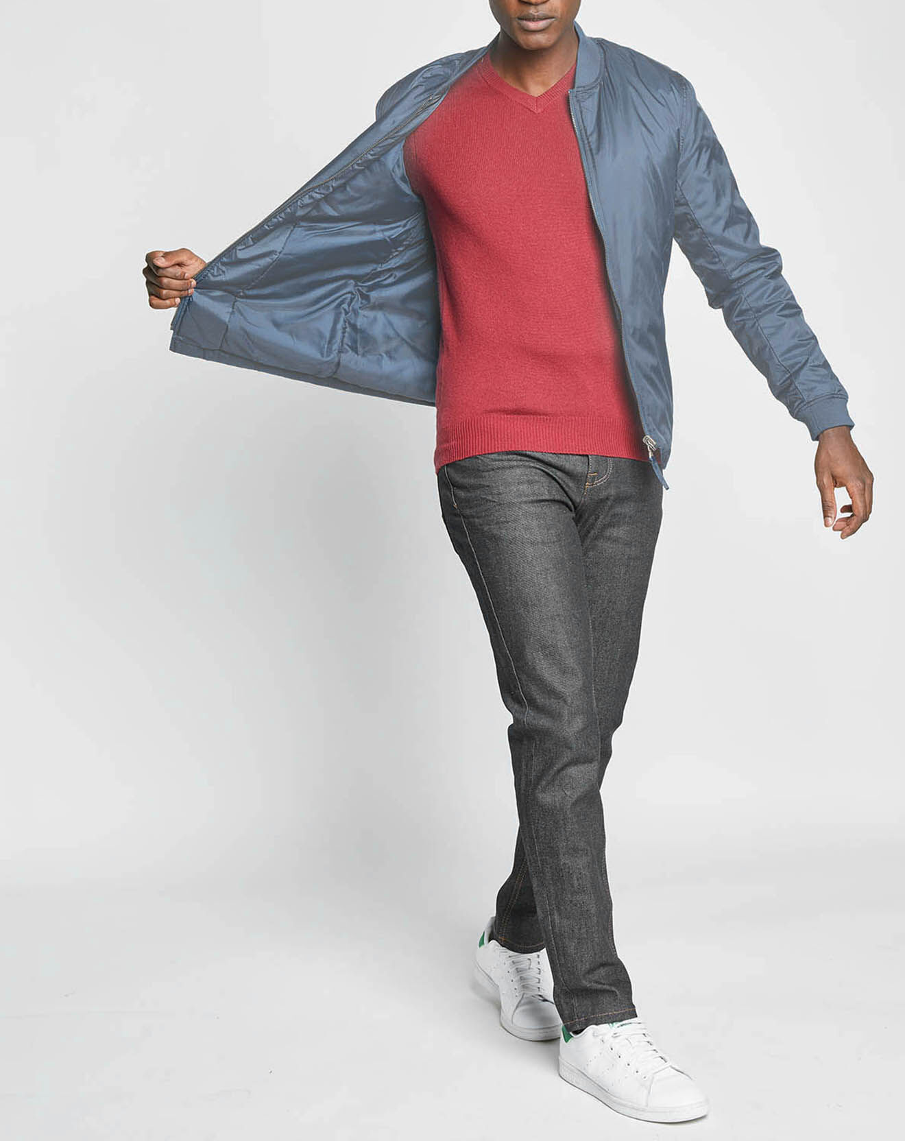 Galeries Lafayette Blouson Déperlant Larmerml Warmer bleu/gris