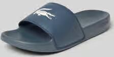 Lacoste Badslippers met logoprint model 'SERVE SLIDE'