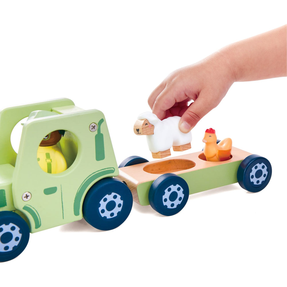 Køb Hape Den Brummende Traktor Med Lyd