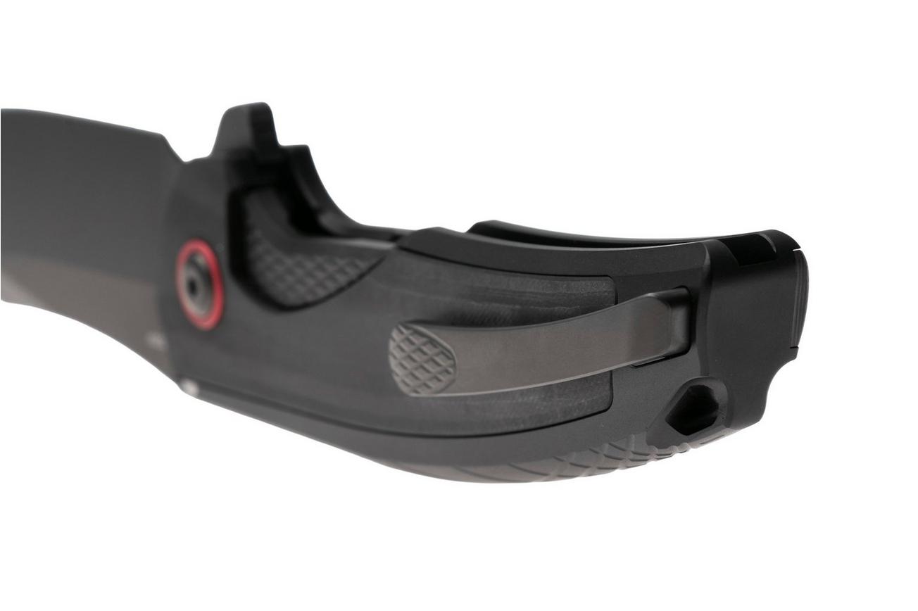 Reate Jack Jr. JJR-BL-DLC-AL-RD, Black DLC CPM S30V, Black Aluminum / Carbon Fiber, Red Hardware zakmes