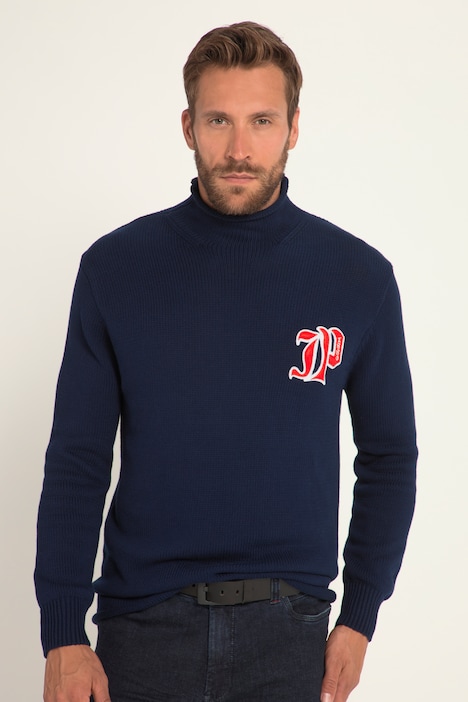Rollkragenpullover, kerniger Strick, kurzer Rollkragen