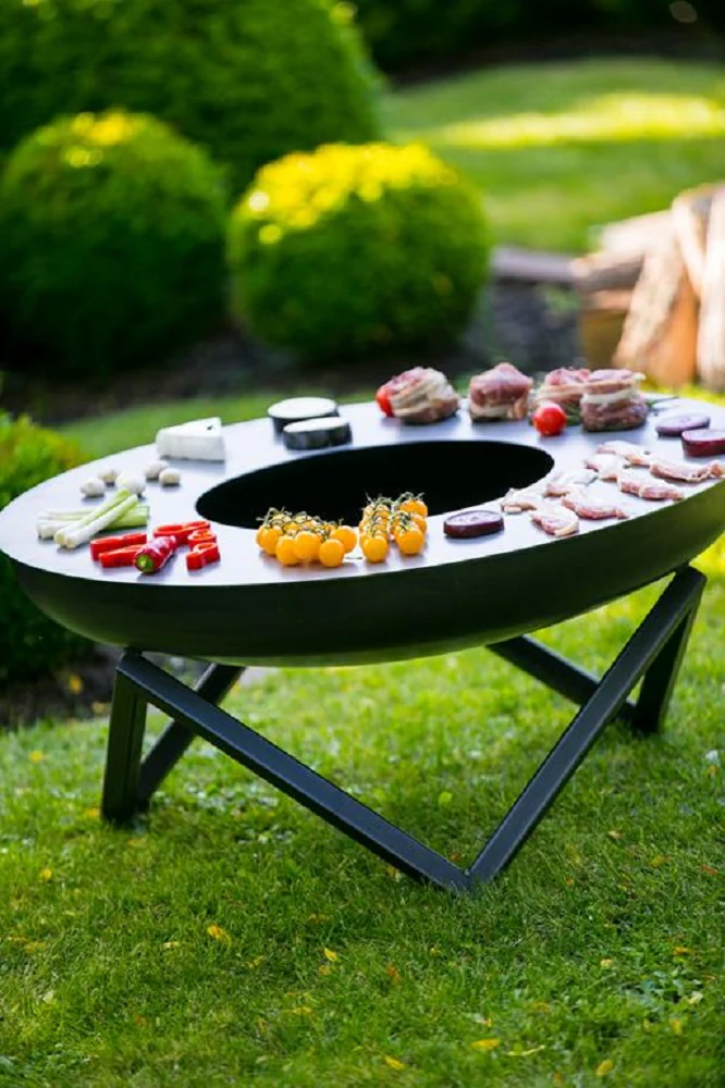 FARMCOOK Bratplatte Grillplatte Feuerplatte für Feuerschale Ø 81 CM