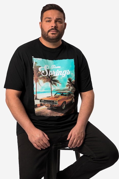 Men+ T-Shirts im 2er-Pack, Halbarm, Druck-Motiv, bis 8 XL