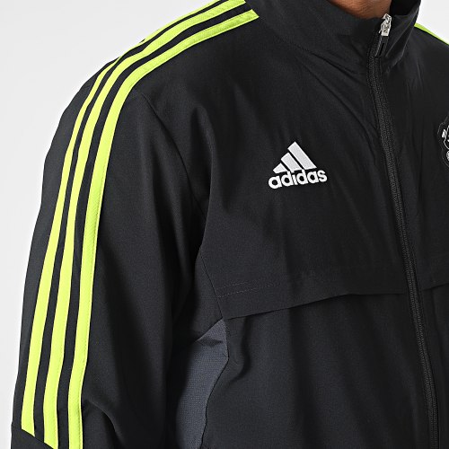 Veste Zippée A Bandes Manchester United FC HE6680 Noir