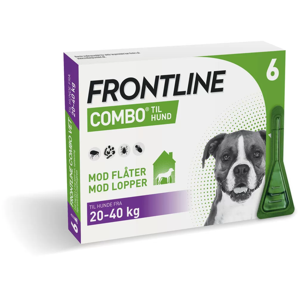 Frontline Combo Vet - hund - 20-40 kg - 6 pipetter
