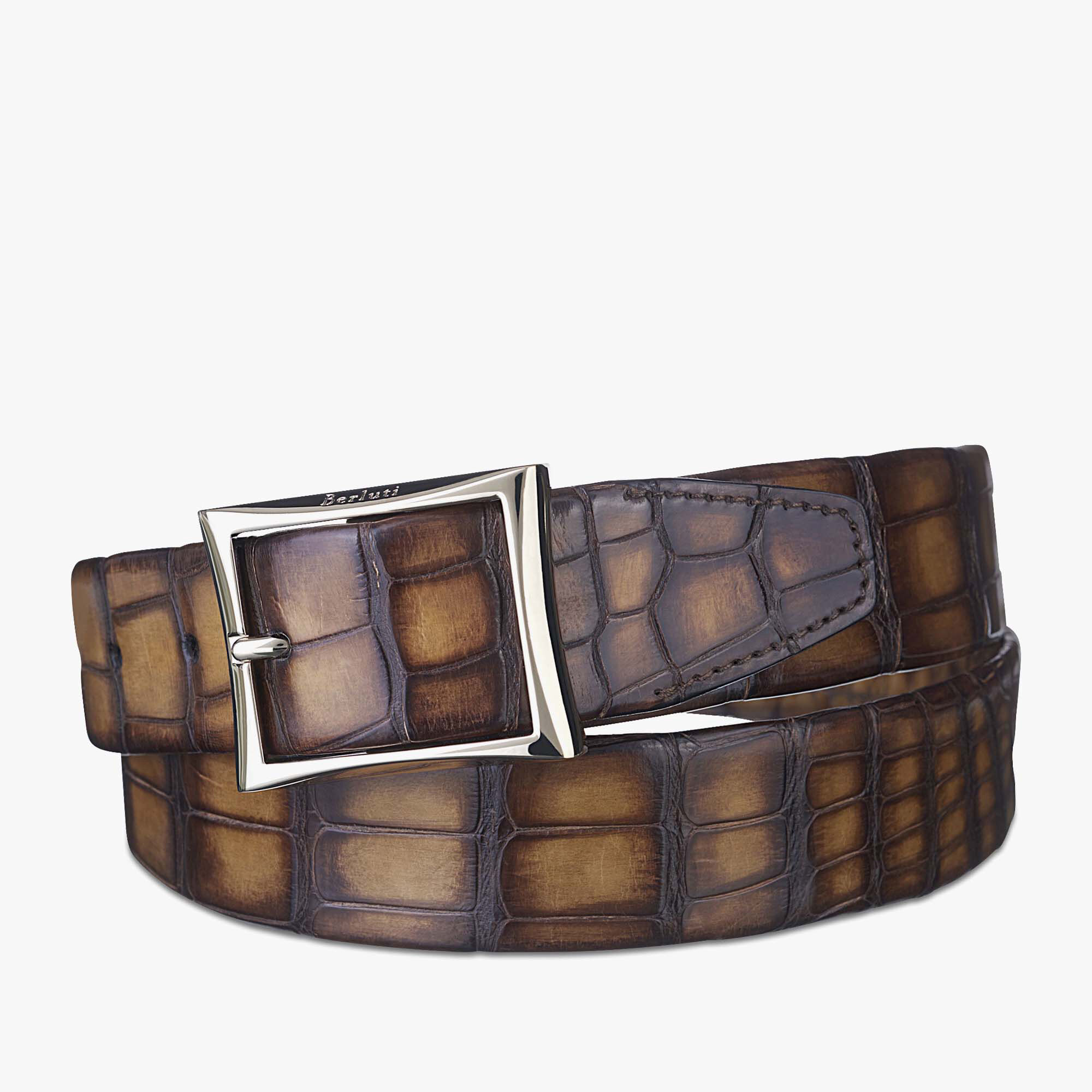 Ceinture Classic En Cuir D'Alligator - 35mm