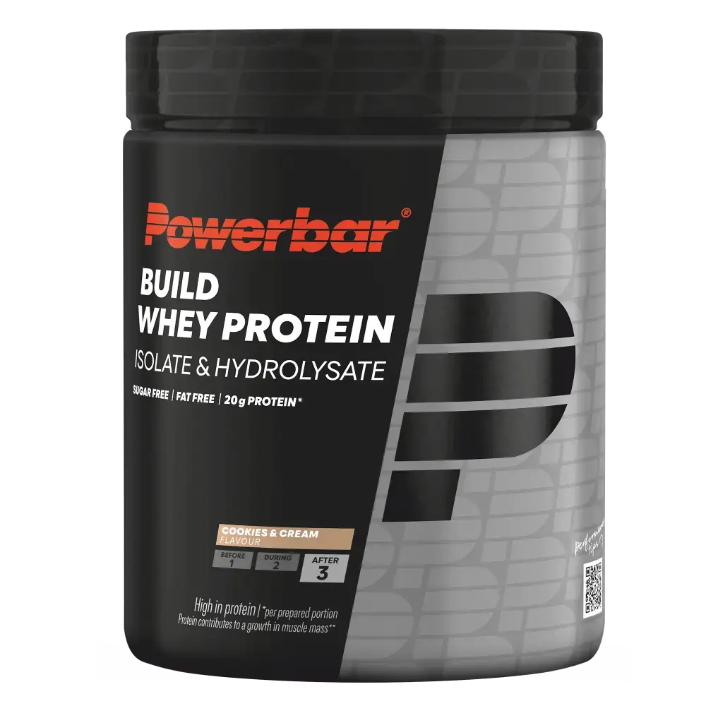 PowerBar Build Whey Protein Isolate en Hydroisolate Poeder Cookies & Cream 550g
