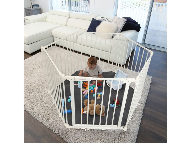 DREAMBABY Laufgitter Discovery 6 Paneele Converta Weiss Laufgitter vielseitig einsetzbar