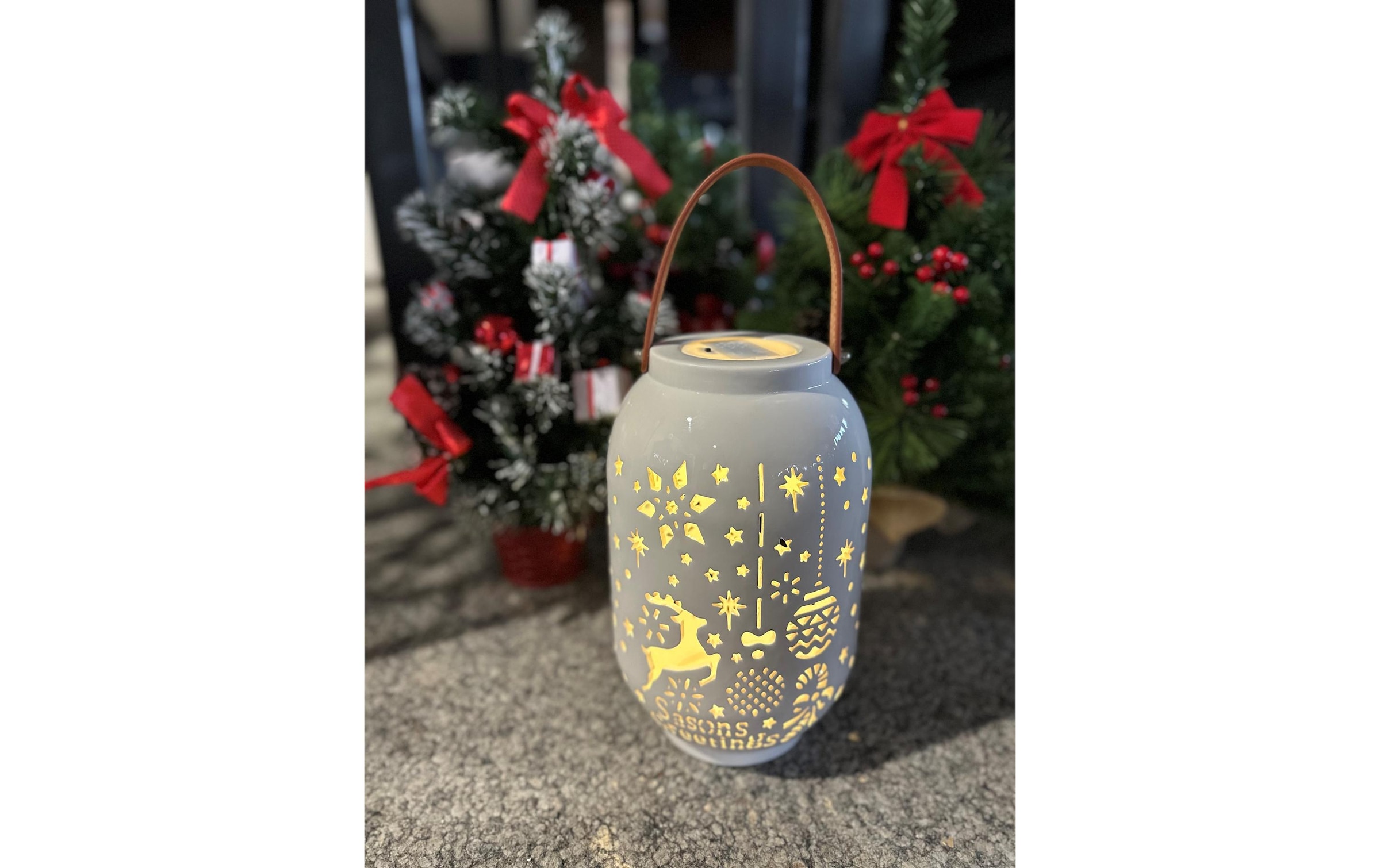 Laterne »Dameco Xmas 28 cm Weiss«