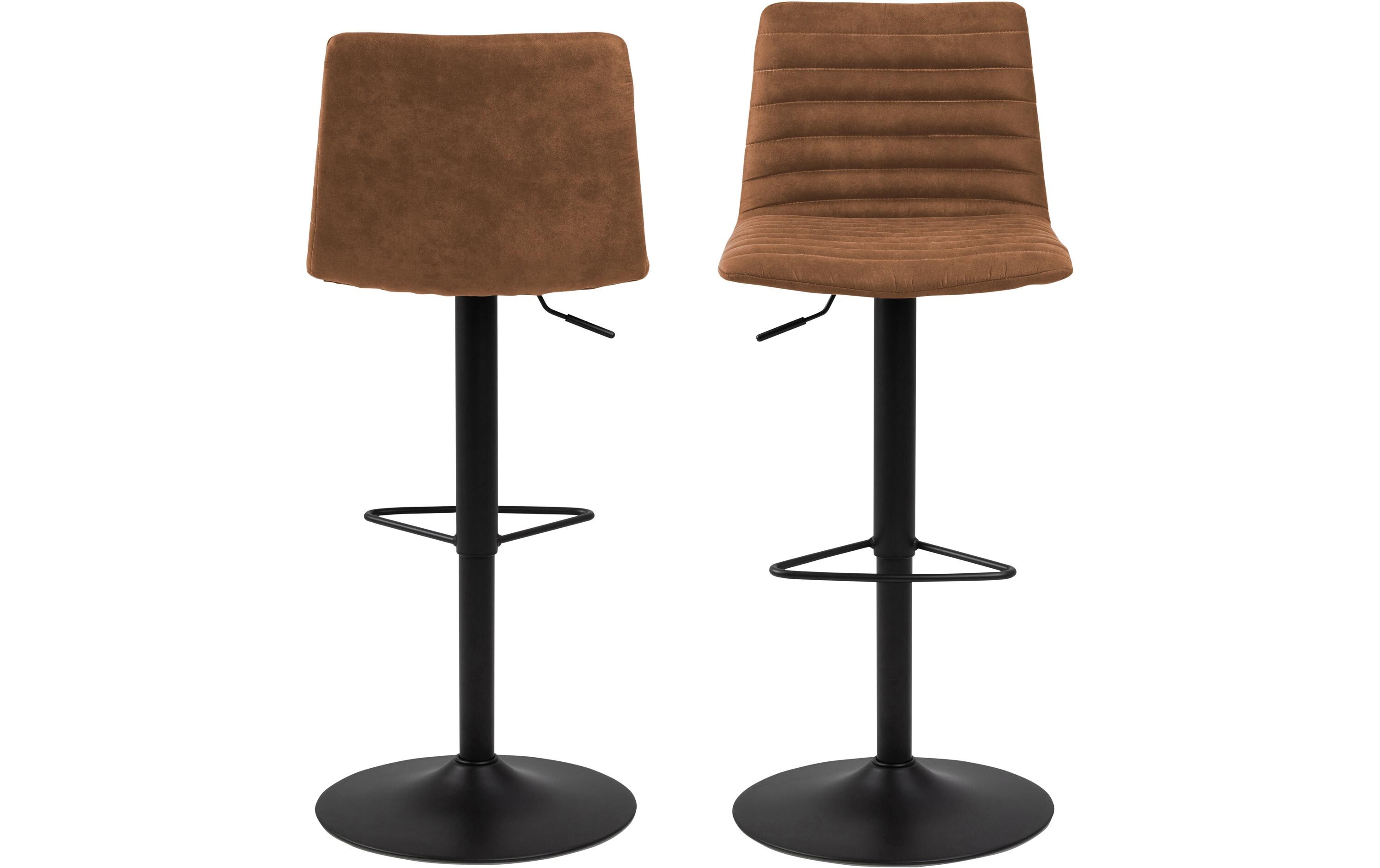 Barhocker Kimmy, 2 Stück, 50 x 110.5 cm, Camel<br>Barstühle mit geradlinigem Design