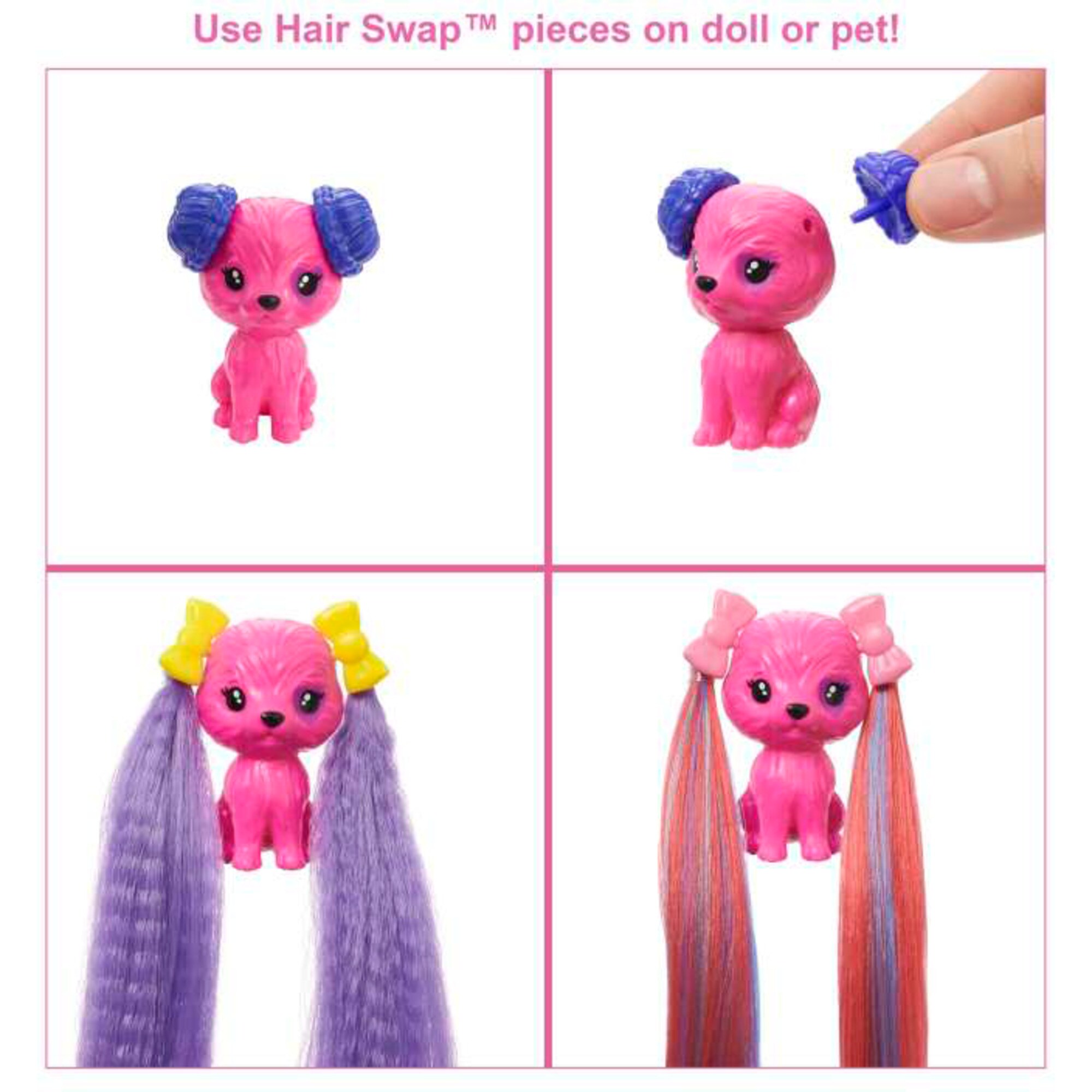 Mattel Puppe Barbie Color Reveal Glitzer! Haarwechsel Puppe Glitzerblau mit 25 Überraschungen